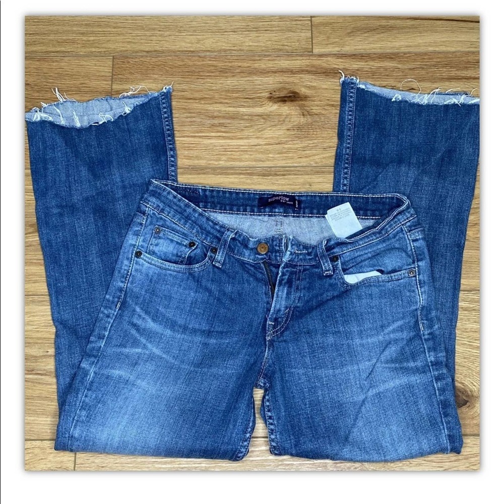 Levi’s Low Rise Blue White Washed Denim Jeans Medium Wash Size 9* - Picture 5 of 5